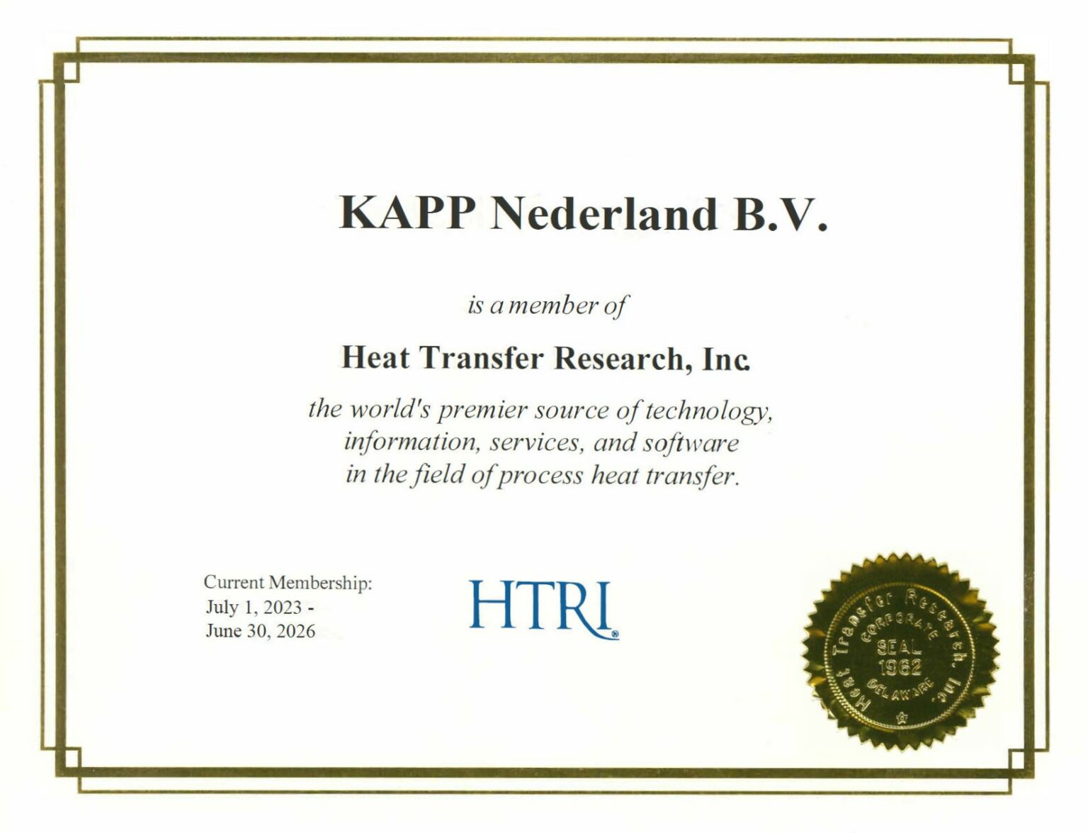 Ab Rasheed Htri Kapp continues flourishing collaboration with HTRI! - Kapp
